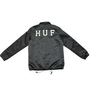 HUF‎ Set H Black Satin Coaches Jacket L